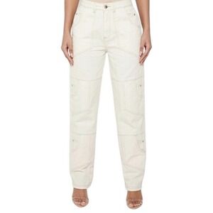 Manière De Voir Mom Cargo Jeans High Waisted Ecru Women's Sz 4 EUC Streetwear‎